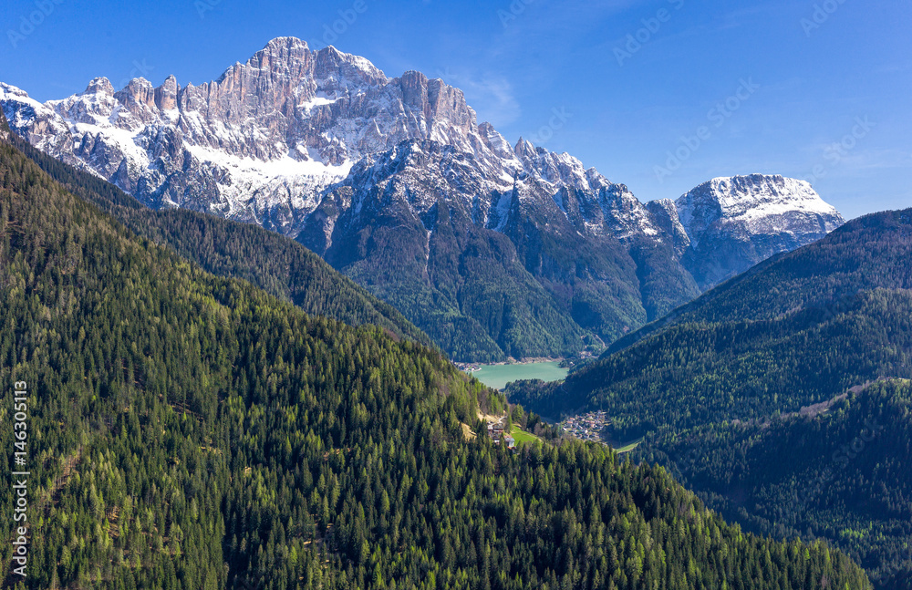 The picturesque landscapes of the Dolomites area