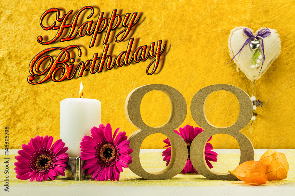 Happy Birthday 88 Jahre StockFoto Adobe Stock