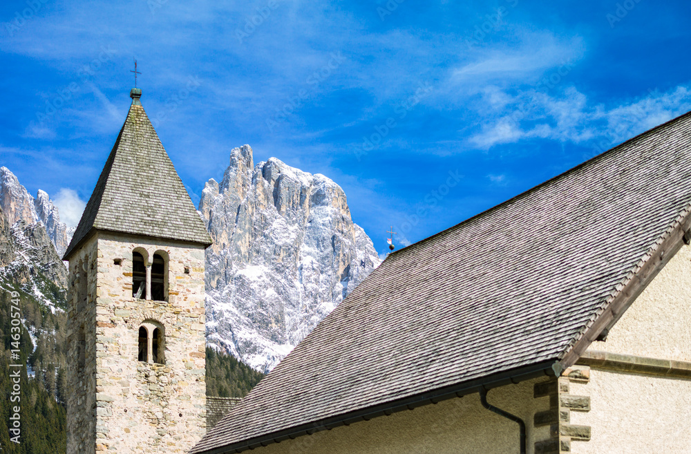 The picturesque landscapes of the Dolomites area