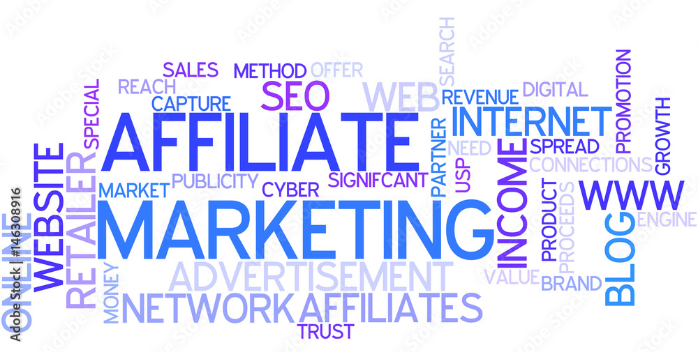 Obraz premium Word Cloud Affiliate Marketing