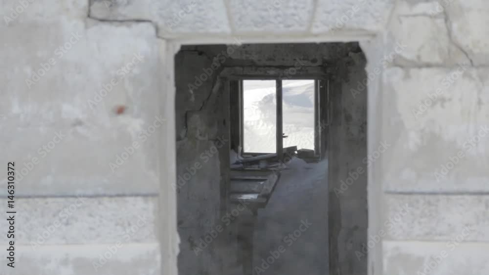 Ruined house in snow desert in Arctiс, Russia, Barents Sea coast - 5 Ruined house in snow desert in Arctiс, Russia, Barents Sea coast - 5
