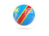 Football with flag of democratic republic of the congo