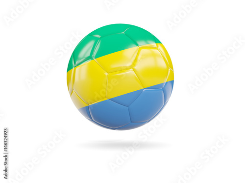 Football with flag of gabon