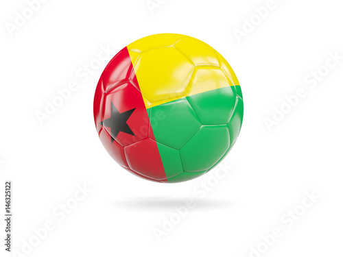 Football with flag of guinea bissau