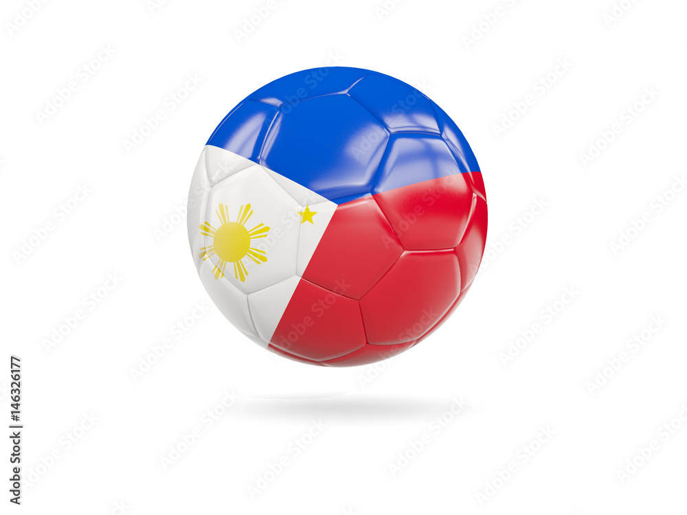 Obraz premium Football with flag of philippines