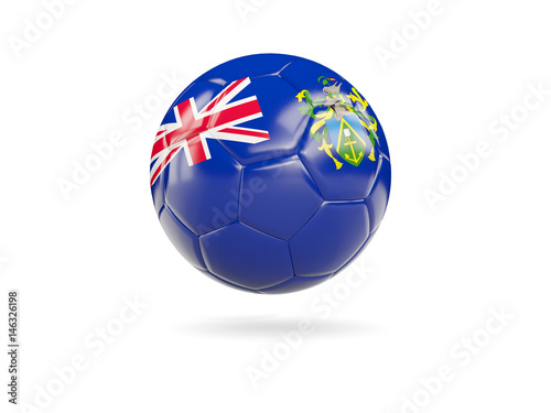 Football with flag of pitcairn islands
