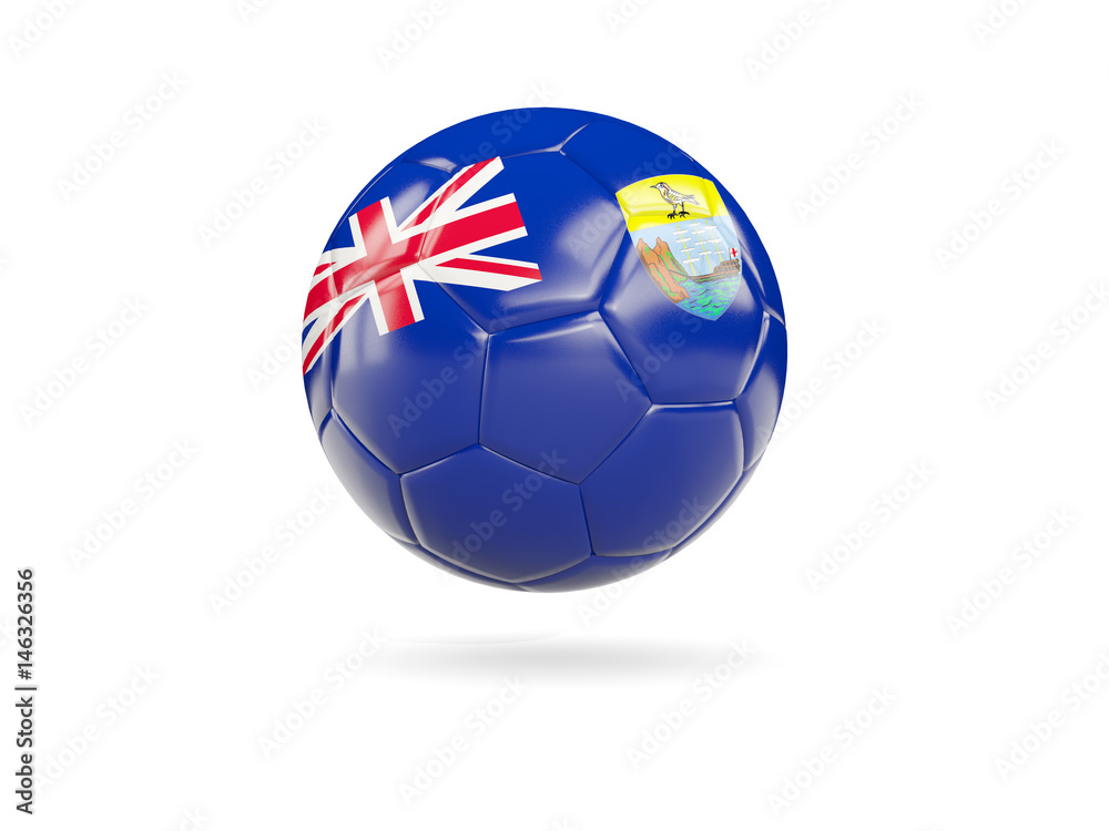 Fototapeta premium Football with flag of saint helena