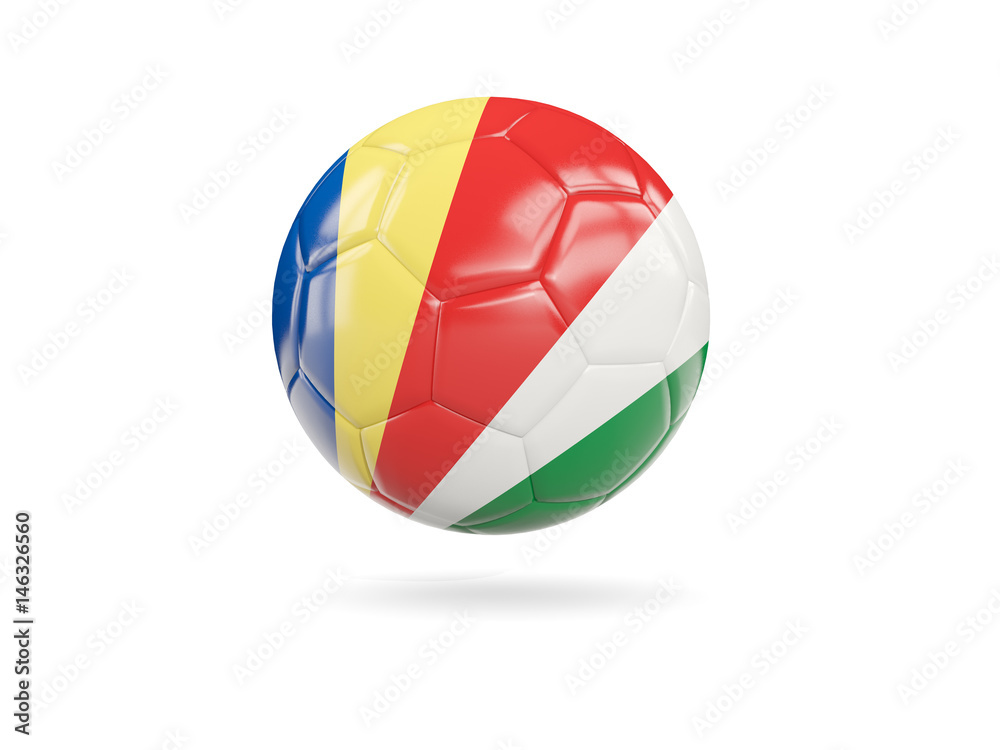 Football with flag of seychelles