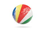 Football with flag of seychelles