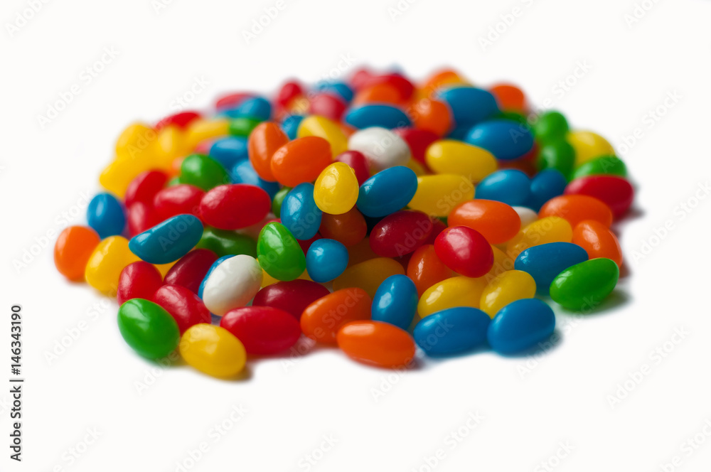 Brightly colored candy beans. Colourful jelly bean. Brightly colored candy beans. Colourful jelly bean.