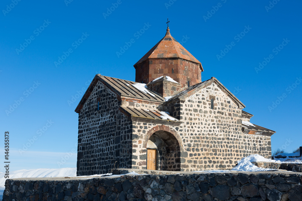 old church in Sevanavank monastery on Lake Sevan, Armenia
