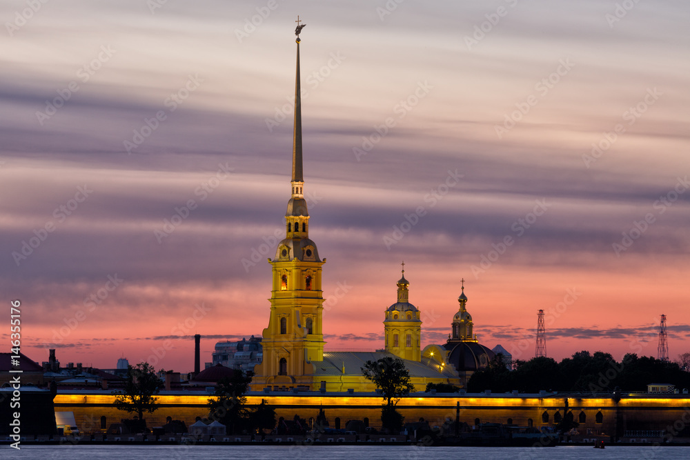 Peter and Paul fortress in sunset, Saint-Petersburg, Russia Peter and Paul fortress in sunset, Saint-Petersburg, Russia