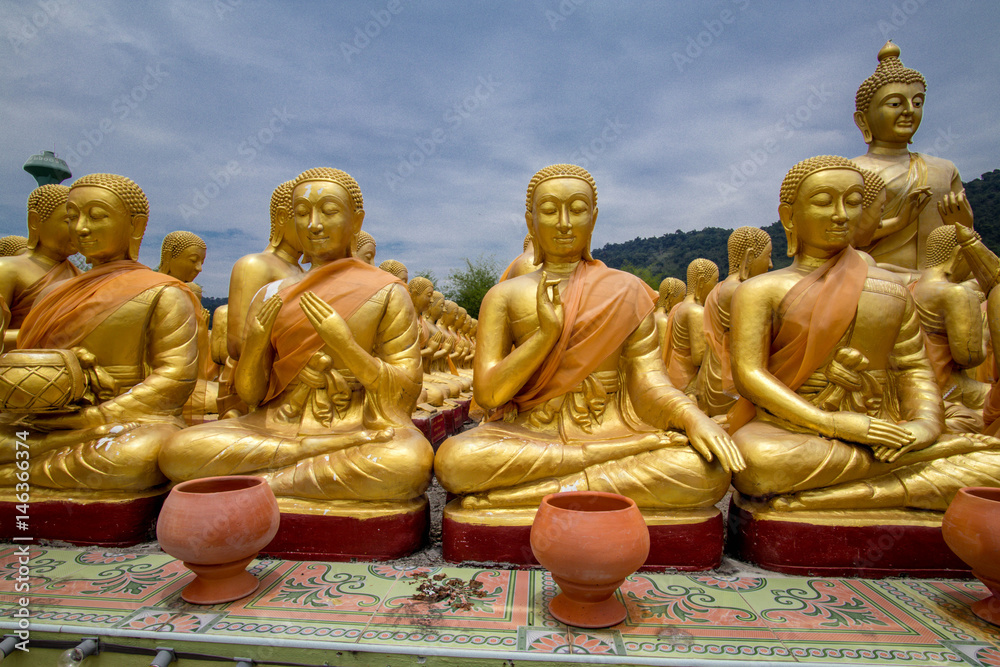 many Buddha statue buddha image used as amulets of Buddhism religion in Nakornnayok Thailand many Buddha statue buddha image used as amulets of Buddhism religion in Nakornnayok Thailand