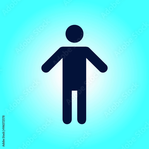 Human male sign icon. Male toilet. Flat style. A gender symbol is a pictogram used to represent either biological sex.