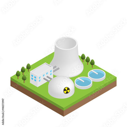 Simple isometric nuclear power plant isolated