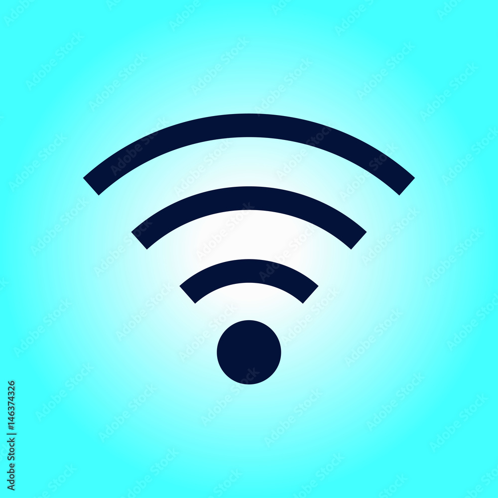 Wifi Symbol. Vector wireless network icon. Flat design style. Wifi Symbol. Vector wireless network icon. Flat design style.