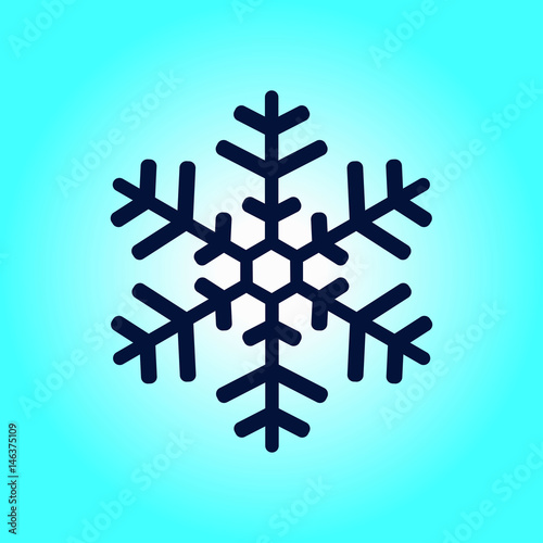 Snowflake icon. New Year decoration. All to celebrate the New Year and Christmas.