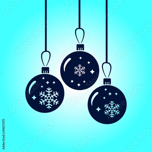 Christmas balls icon. New Year decoration. All to celebrate the New Year and Christmas.