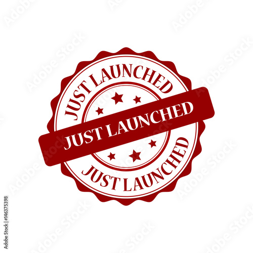 Just launched red stamp illustration