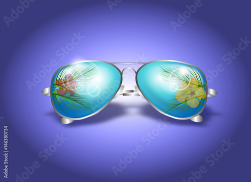 Summer sunglasses illustration