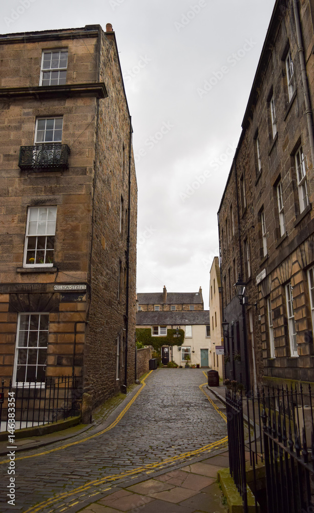 Fototapeta premium Haus, Gasse, Architektur, England, Alt, London, Stadt, Menschen, Hauptstadt