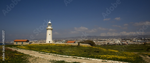 The lighthouse on Paphos Headland, Cyprus.