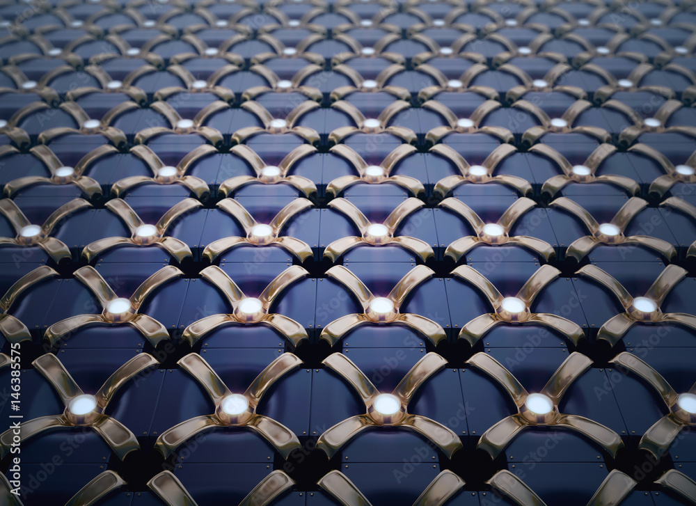 Naklejka premium Elegant 3d pattern. front perspective view . 3d rendering