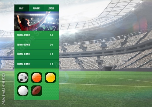 Betting App Interface stadium © vectorfusionart