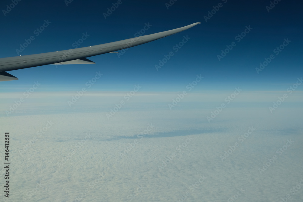 Flying over the clouds Flying over the clouds