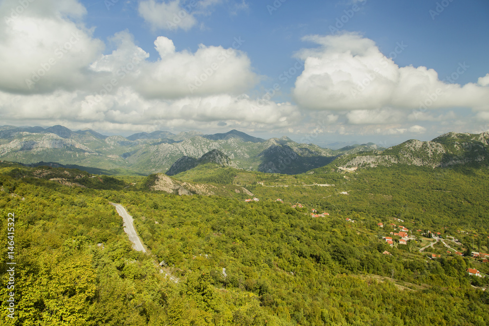 Naklejka premium Montenegro. Lake of Skadar. It is one of the most beautiful lakes in Europe. Skadar Lake is the largest lake in the Balkan peninsula. It is located on the territory of Montenegro and Albania.