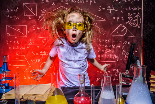 chemist girl in a lab