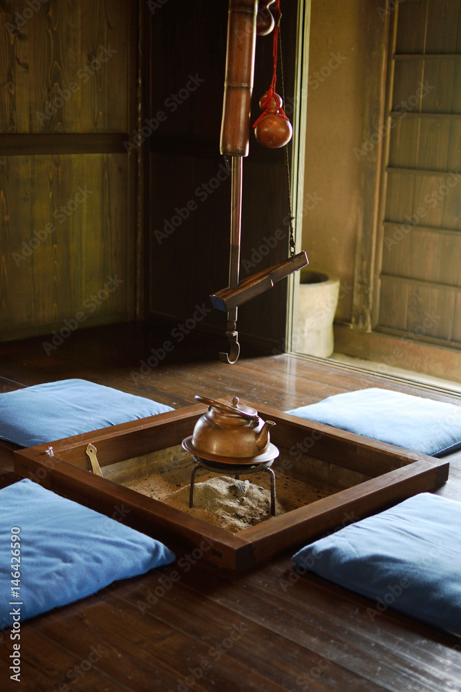 Irori Traditional Japanese Sunken Hearth Stock 写真 Adobe Stock Irori Traditional Japanese Sunken Hearth Stock 写真 Adobe Stock
