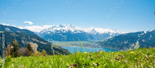 Beautiful panorama view over Zell am See