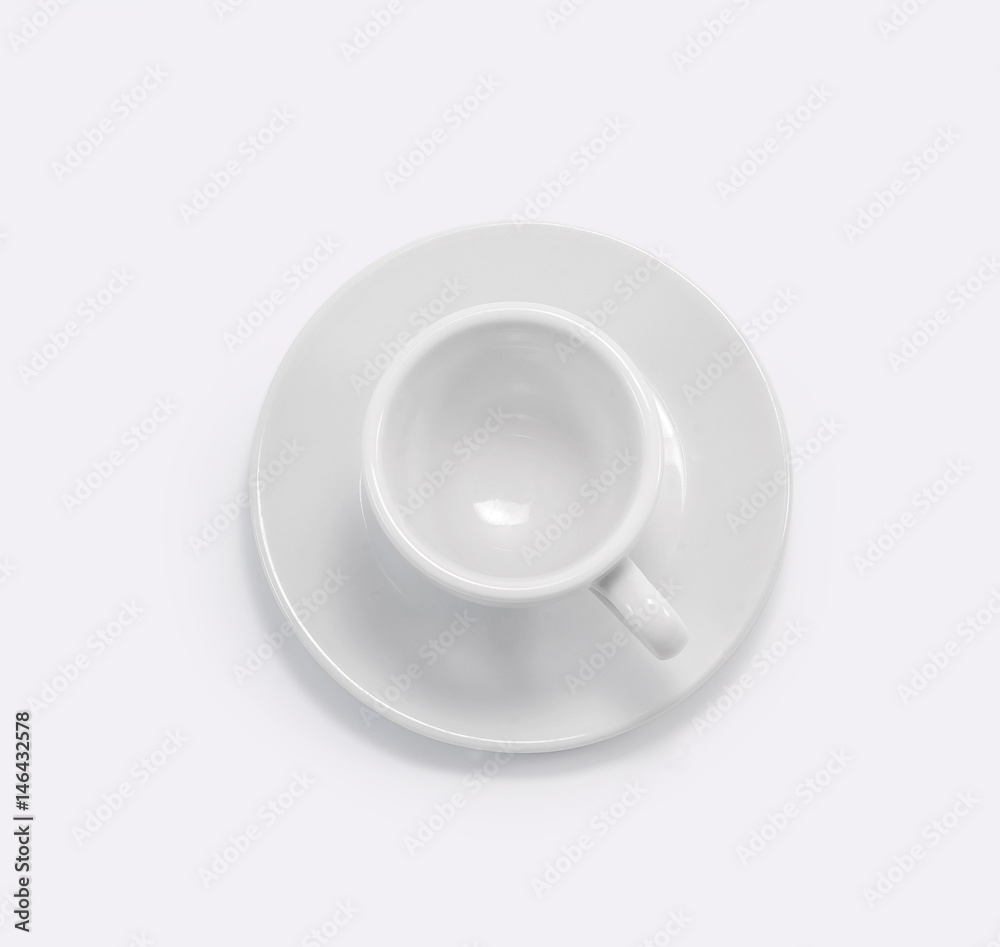 White empty cup of coffee espresso White empty cup of coffee espresso