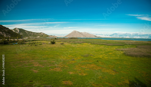 Obraz na płótnie Montenegro, Shkoder lake panorama w salonie