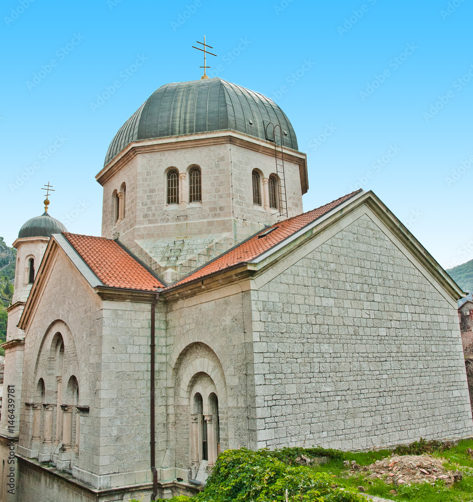 Montenegro Kotor church, one of old city buildings