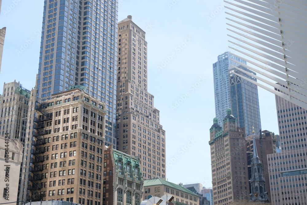 Skyscrapers of New York's financial district Skyscrapers of New York's financial district
