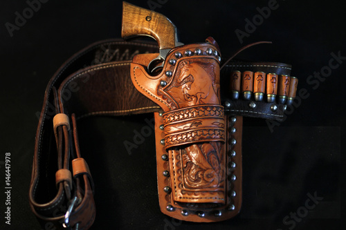 Foto Revolver, Holster, Bandolero