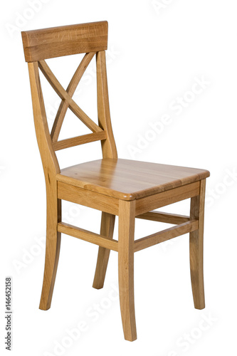Wooden chair  isolated on white background