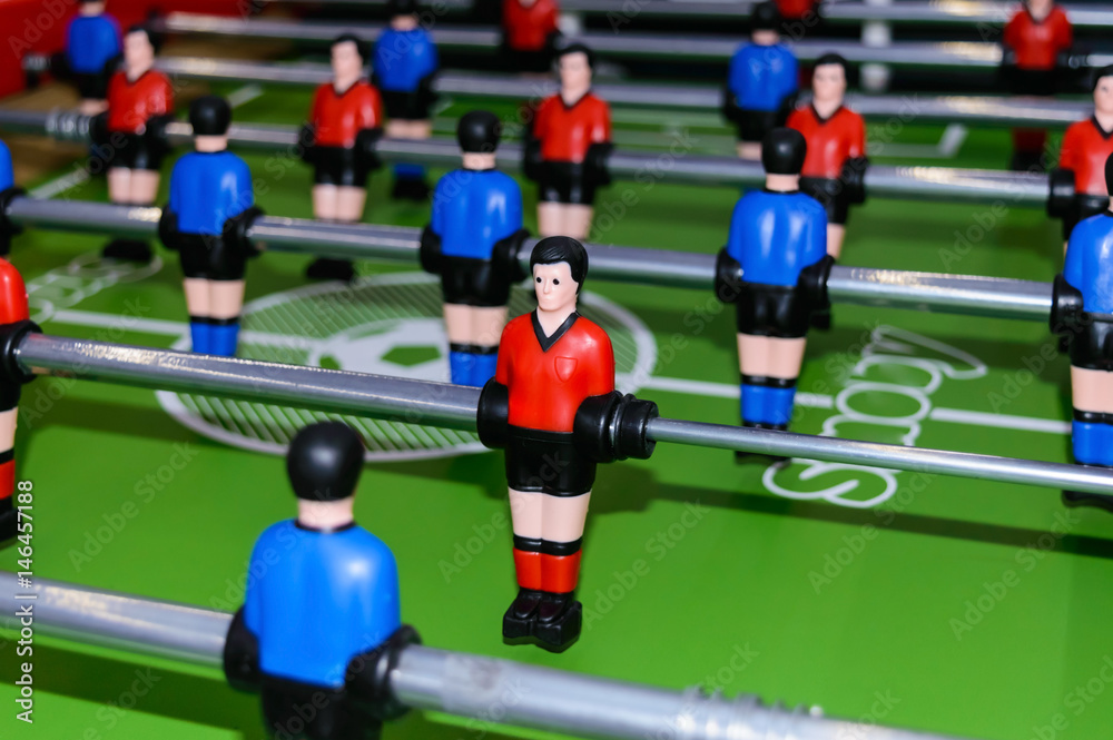 Table game with figures - football. Close-up. Table game with figures - football. Close-up.