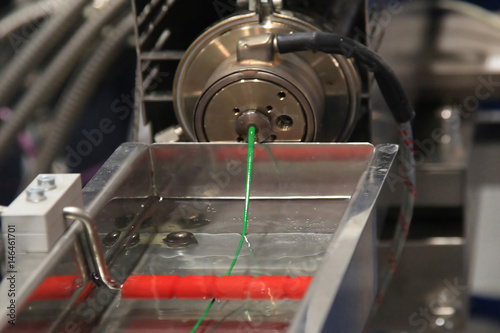 Continuous extrusion of plastic filament