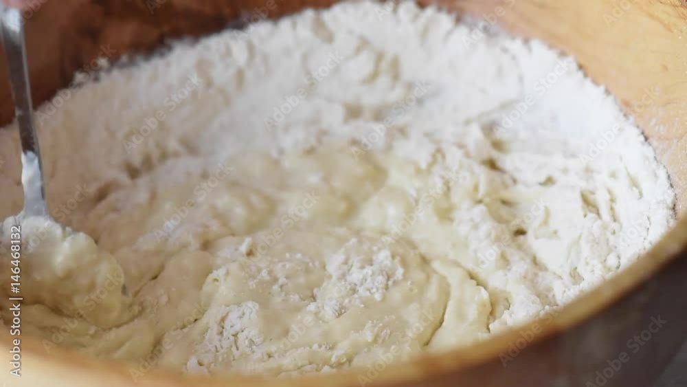 Man kneading dough Man kneading dough