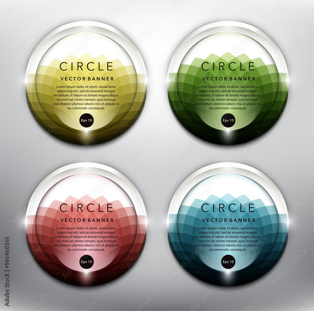 Fotografie Abstract vector banners set of 4