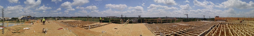 Panorama Apartment Home Construction Rooftop Panorama