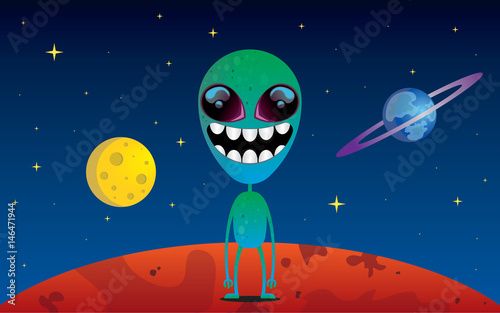 Obraz na plátně alien vector illustration