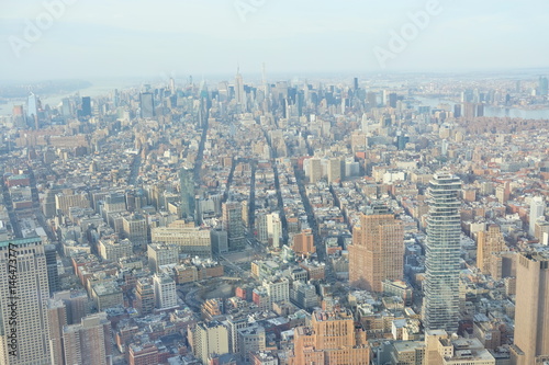 Fototapeta Naklejka Na Ścianę i Meble -  View at New York Midtown from One World Trade Center