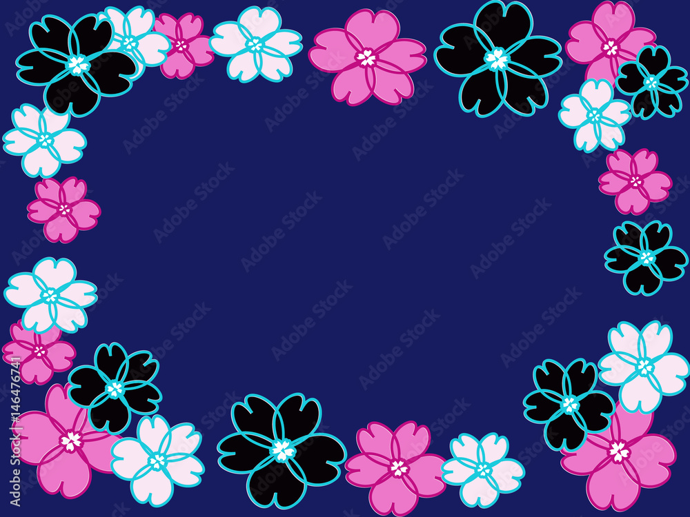 和柄の桜アクセント空欄