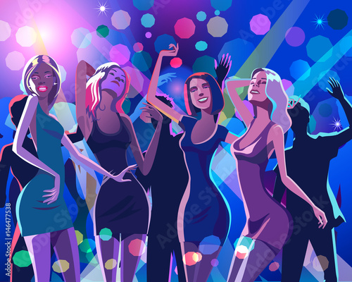 People dancing in the nightclub