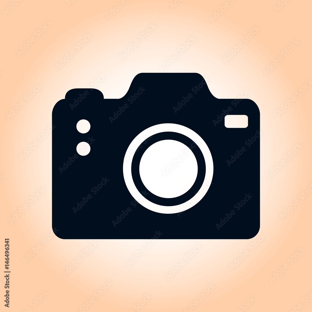 Photo camera symbol. DSLR camera sign icon. Digital camera. Flat design style. Photo camera symbol. DSLR camera sign icon. Digital camera. Flat design style.