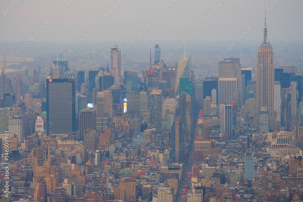 View at Times Square at dawn